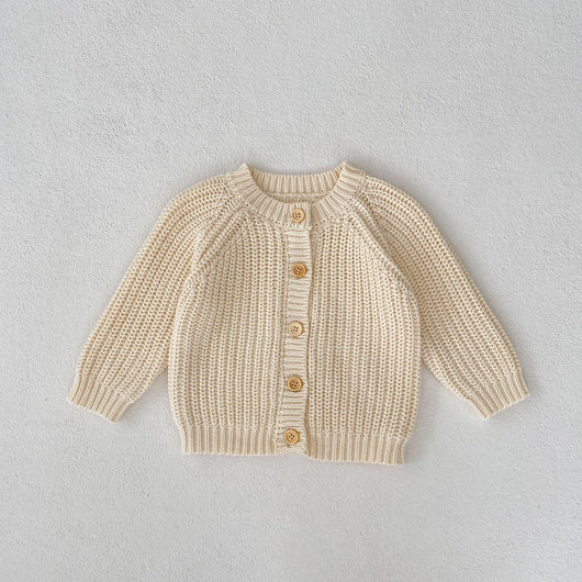 Cardigan Tejido Crema de Manga Larga - Suéter Abrigo Elegante - Image 6