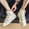 Zapatillas Altas Deportivas Casual para Hombre - Blancas con Velcro