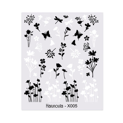 Stickers de Uñas Mariposas, Flores y Hojas - Diseños Artísticos - Image 24