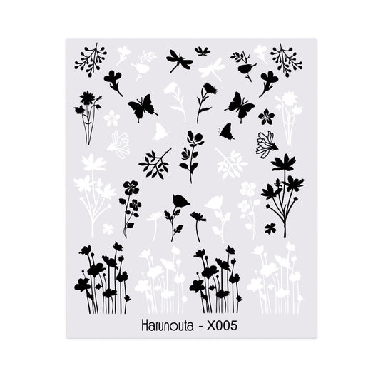 Stickers de Uñas Mariposas, Flores y Hojas - Diseños Artísticos - Image 24