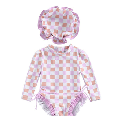 Traje de Baño Infantil con Pliegues Elegantes - Image 5