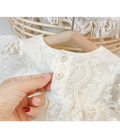 Vestido Princesa de Dos Capas con Encaje para Hermanas - Image 4