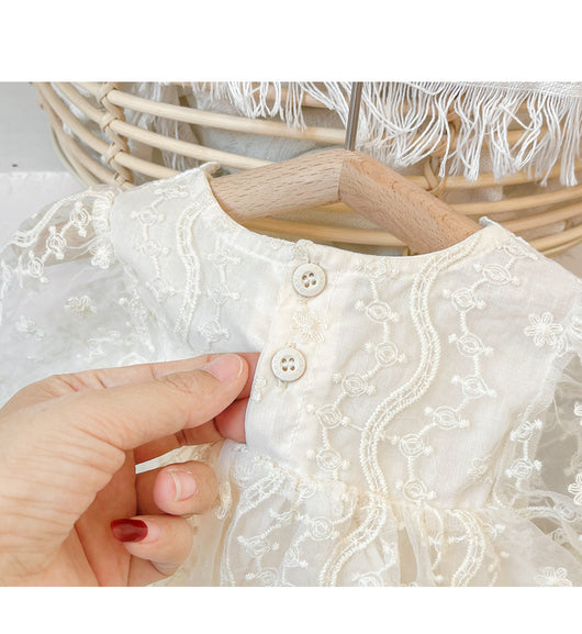 Vestido Princesa de Dos Capas con Encaje para Hermanas - Image 4