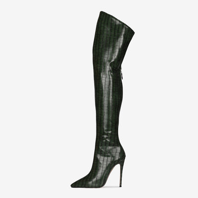 Botas Stiletto Over The Knee con Cierre Trasero - Elegancia y Estilo