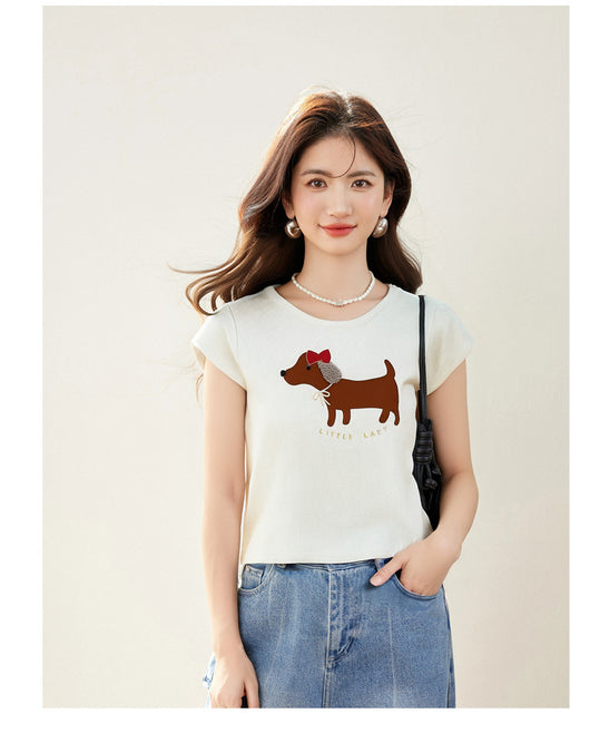 Chaleco Casual sin Mangas con Estampado de Cachorros y Mangas Murciélago - Image 10