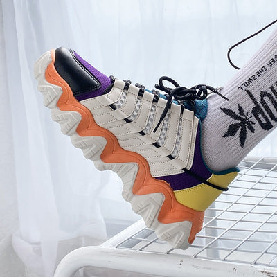 Zapatillas Deportivas Casuales con Suela Elevada Ondulada - Image 13