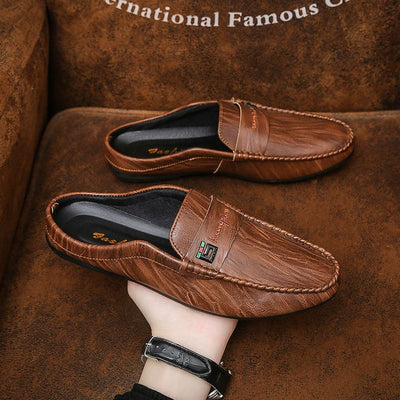 Mocasines Hombre Cuero Cerrados sin Talón - Comodidad Slip-On - Image 4