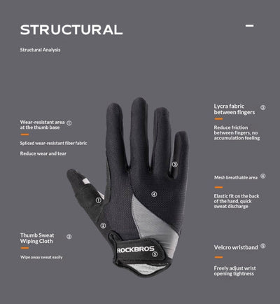 Guantes de Ciclismo de Dedo Completo para Hombre y Mujer - Viajes Largos - Image 17