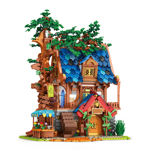 Casa del Árbol Medieval - Set de Construcción Educativo con Vistas Detalladas