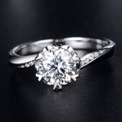 Anillo de Compromiso Copo de Nieve Moissanita - Image 2