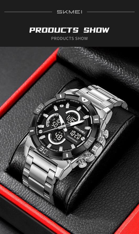 Reloj Cronógrafo Deportivo Electrónico para Hombre con Correa de Acero - Image 22