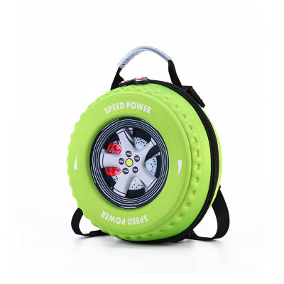 Mochila Pequeña para Niños Personalizada - Diseño 3D de Llanta para Kínder - Image 4