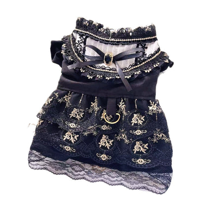 Falda Gótica Dorada para Mascotas - Ropa Elegante para Perros y Gatos - Image 5