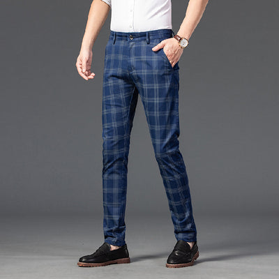Pantalones a Cuadros Rectos Modernos para Hombre - Image 12