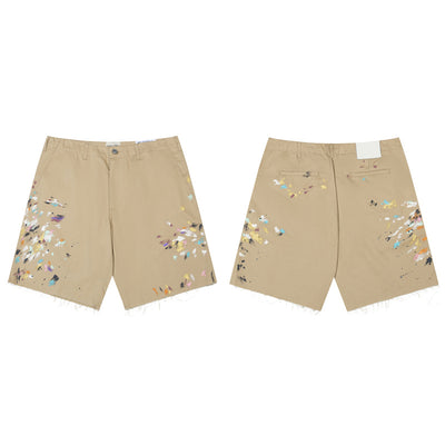 Shorts Camuflado con Detalles Graffiti y Costuras Contrastantes - Image 6
