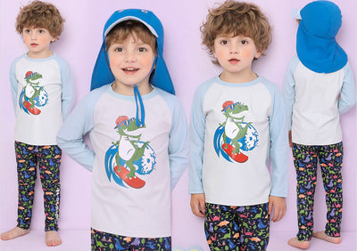 Traje de Baño Deportivo con Protección Solar para Niños - Image 11