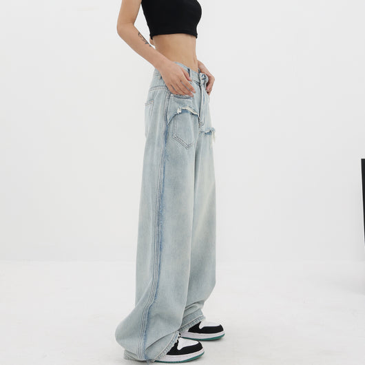 Jeans Vintage de Cintura Alta y Pierna Recta para Mujer - Image 2