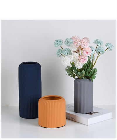 Jarrón Cerámico Minimalista Morandi Boca Ancha para Flores Secas - Image 17