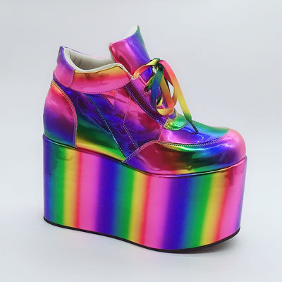Zapatillas Casuales Arcoíris con Suela Gruesa Tipo Esponja - Image 12
