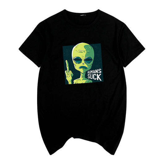 Camiseta Unisex de Manga Corta con Diseño de Caricatura Satírica - Image 20