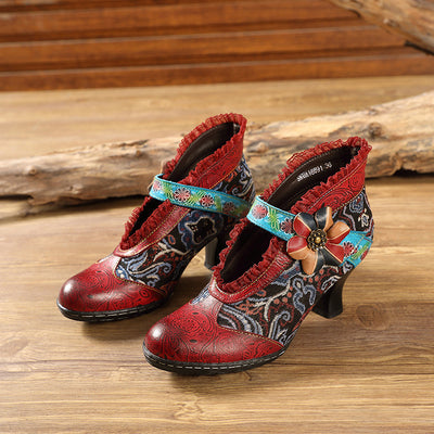 Botas Mujer Étnicas de Cuero Genuino - Diseño Versátil - Image 5