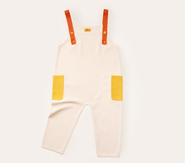 Enterizo Tejido para Niños - Overol Holgado con Combinación de Colores - Image 3
