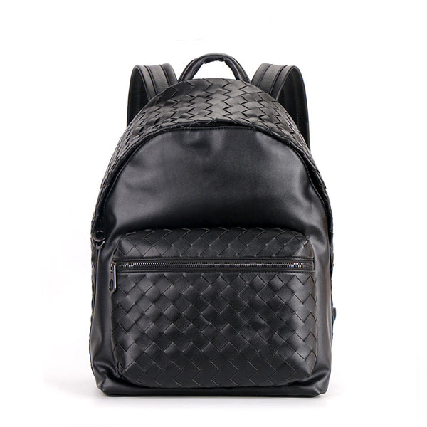 Mochila Escolar Tejida de Gran Capacidad para Hombre - Image 3