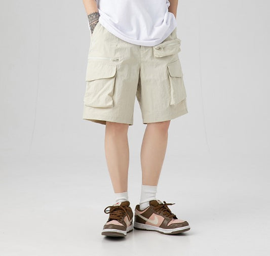Pantalones Cortos Cargo Sueltos con Múltiples Bolsillos para Hombre - Image 2