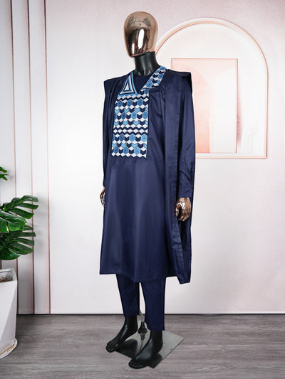 Traje de Tres Piezas Ejecutivo con Bordado para Hombre - Image 18