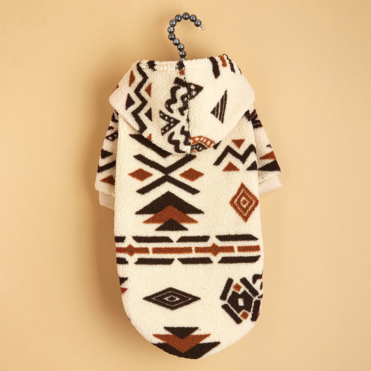 Suéter Cálido con Capucha Estampado Totem para Mascotas - Image 11