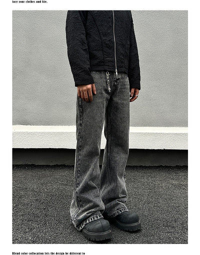 Pantalones Vaqueros Skinny Gris Desgastado para Hombre - Image 13