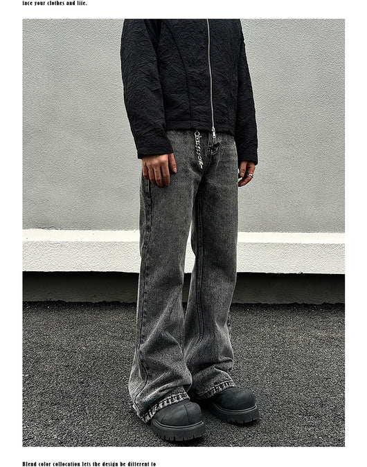 Pantalones Vaqueros Skinny Gris Desgastado para Hombre - Image 13