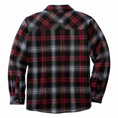 Camisa de Cuadros con Bolsillos Parche - Manga Larga Oversize en Terciopelo - Image 2