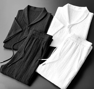Conjunto de Verano Hombre: Playera Suelta y Pantalón con Cordón - Image 3