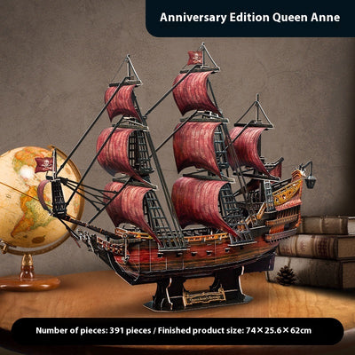 Maqueta de Barco de Papel Tiedani - Modelo 3D para Armar a Mano - Image 8