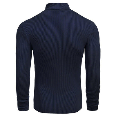 Suéter Cuello Alto Ajustado de Manga Larga para Hombre - Image 4