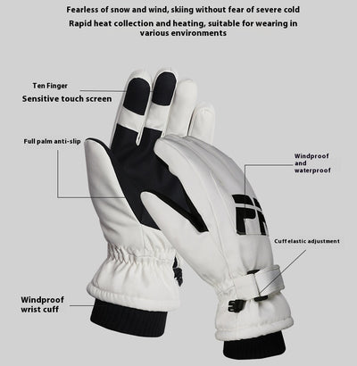 Guantes Térmicos Impermeables Antideslizantes para Esquí Mujer con Pantalla Táctil - Image 28