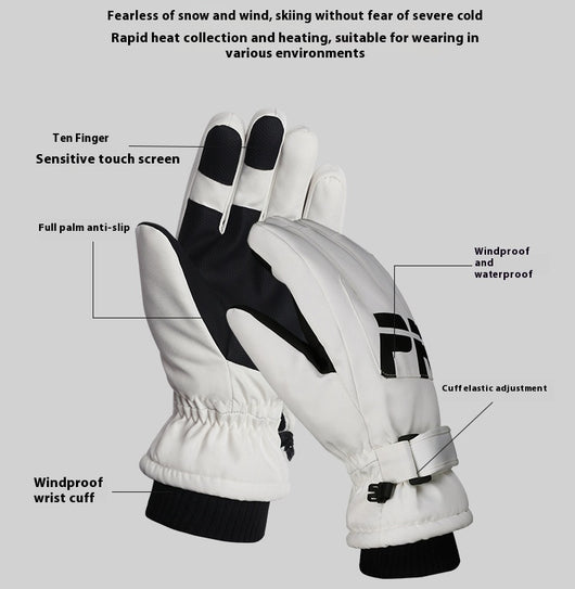 Guantes Térmicos Impermeables Antideslizantes para Esquí Mujer con Pantalla Táctil - Image 28