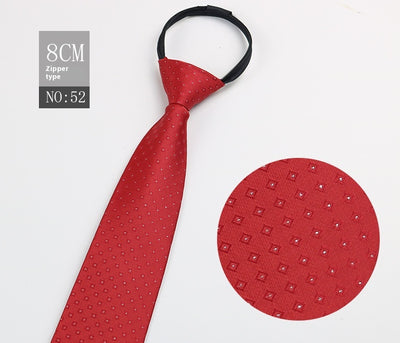 Corbata Negra Rayada Azul con Cierre Rápido - Corbata Ejecutiva Lazy Zip - Image 53