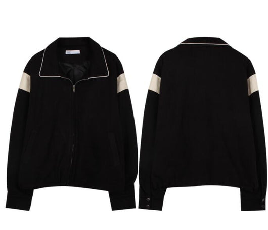 Chaqueta Polo Suelta Negra para Mujer - Diseño Elegante y Cómodo - Image 2
