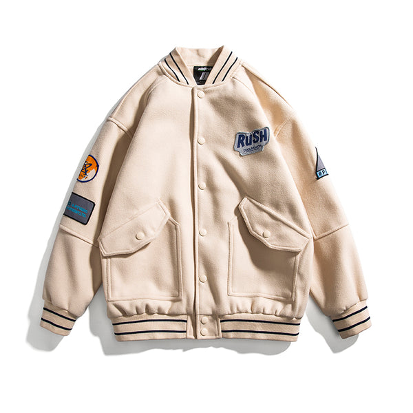 Chaqueta de Béisbol Casual Americana para Hombre