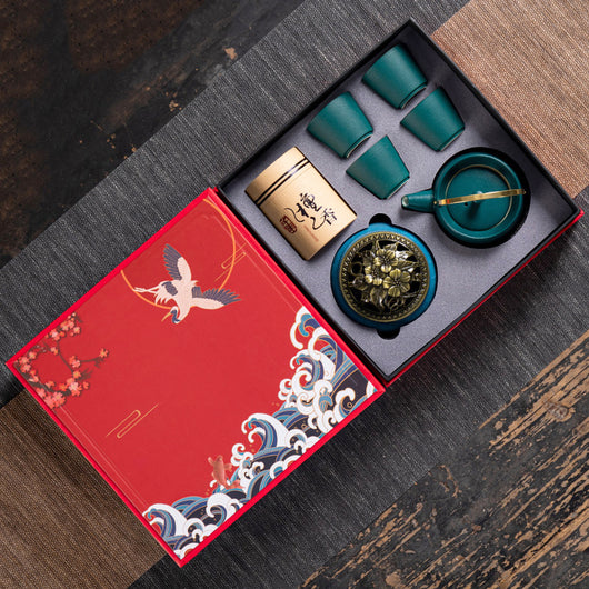 Juego de Té Kung Fu en Caja de Regalo - Cerámica Premium para Negocios - Image 21