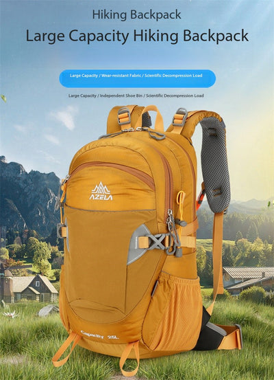 Mochila de Senderismo AZELA Gris - Mochila Multifuncional para Camping y Aventuras - Image 12