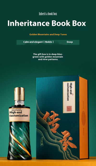 Caja de Licor con Diseño Floral Dorado y Seda Estampada - Image 14