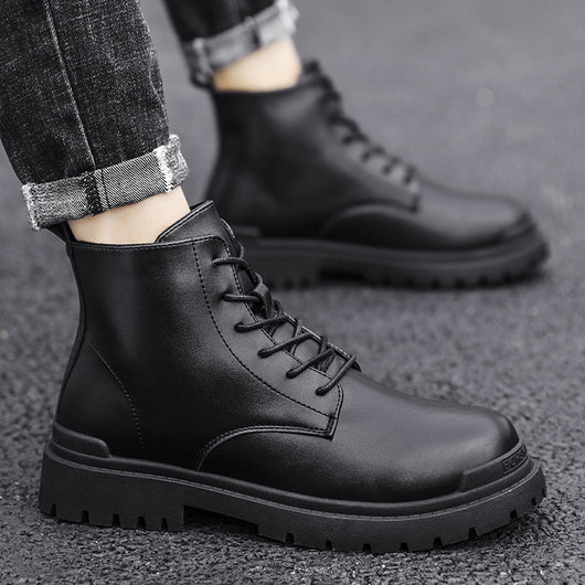 Botas Martin de Cuero Genuino Estilo Retro Británico para Hombre - Image 6