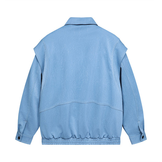 Chaqueta de Cuero PU con Costuras de Diseño y Solapa - Image 15