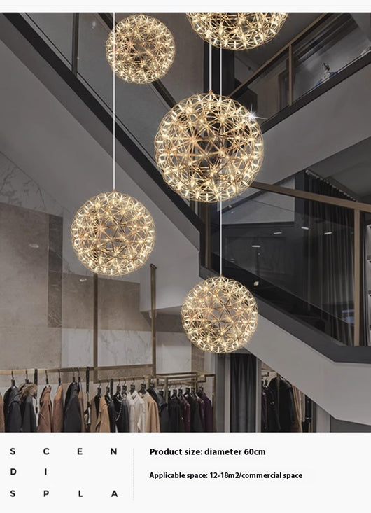 Lámpara Colgante Esférica LED Creativa para Salones de Eventos - Image 8