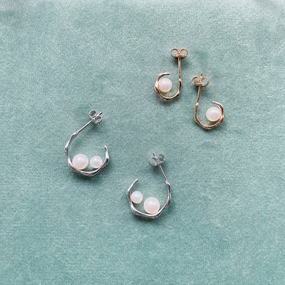 Aretes de Perla Natural Lujo Frío - Image 12