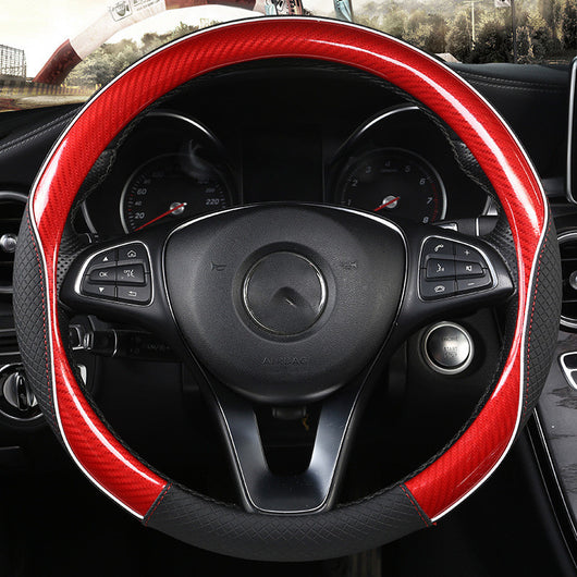 Funda de Volante con Textura Fibra de Carbono - Agarre Ergonómico