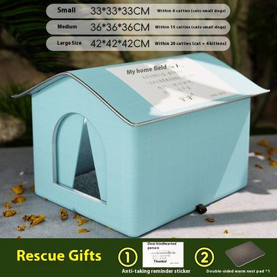 Casa Térmica Impermeable para Gatos Callejeros - Refugio de Invierno - Image 8